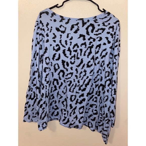Seed To Style Organic Cotton Angled Hem Leopard Animal Print Long Sleeve Shirt - Picture 8 of 8